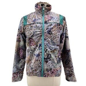 686 Pearl Print Satin Fleece Lined Multicolor Jacket Womens Medium